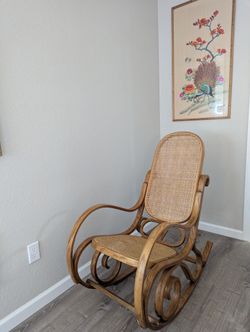 Vintage 1950 Wood Rocking Chair
