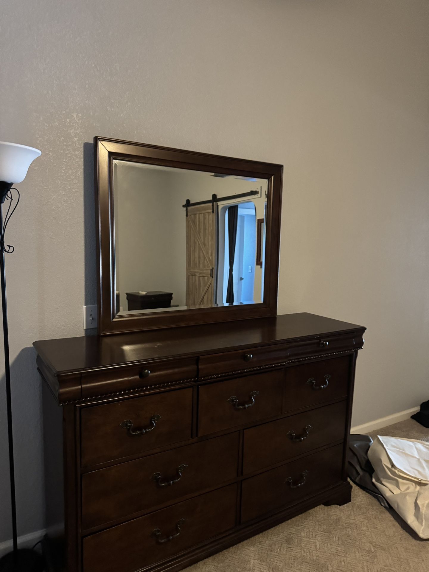 Dresser With A Mirror, Side Table And The Last Item Is Free With The First 2 