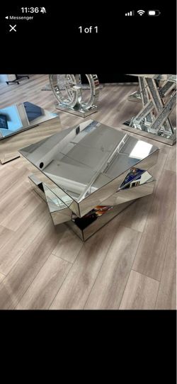 Mirrored Glass Coffee Table