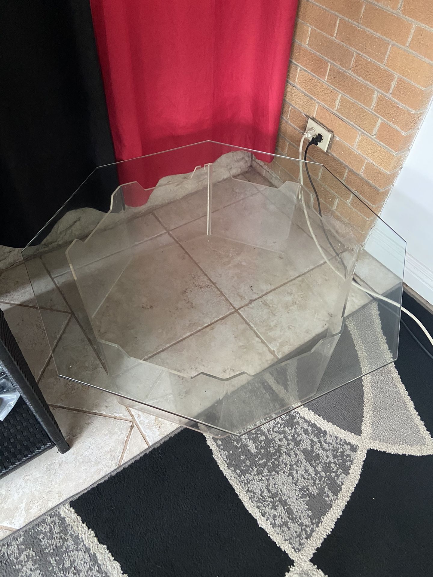 Glass Fish Octagon Table