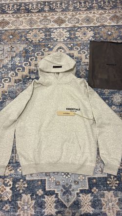 Essentials Light Oatmeal Hoodie – Size Extra Small