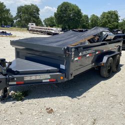 7x14 Iron Bull Dump Trailer 2’ Sides