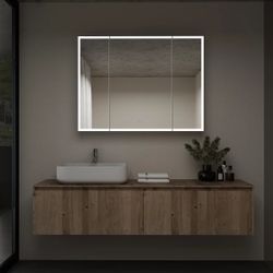 Modern LED Bathroom Mirror Cabinet With Defogging Function, Touch Switch, And Spacious Storage – Ideal For Vanity Organization