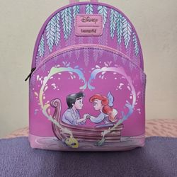 Loungefly Disney The Little Mermaid Kissing Backpack Purse NWT