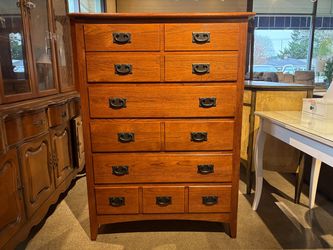 Mission Style 5-Drawer Tallboy Dresser