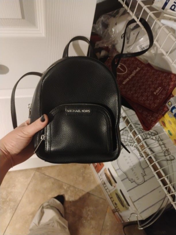 New Black Leather Purse
