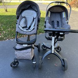 Stokke Xplory X Stroller. PIPA™ by nuna Car Seat 