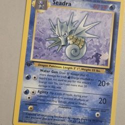 First Edition Seadra Collectible Trading Card 42/62 1999 TGC