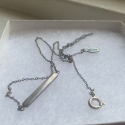 Boma Jewelry Sterling Silver Bar Pendant Necklace 