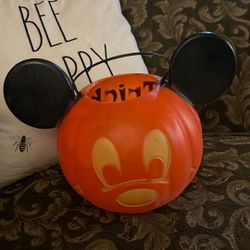 Vintage Disney Mickey Mouse Halloween Pail Bucket