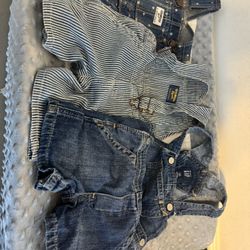 3 Pairs Of Overalls Baby/toddler  