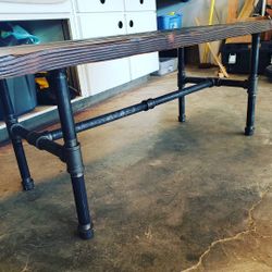 Rustic industrial coffee table