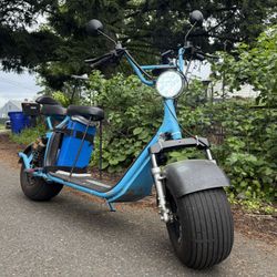 55mph AWD Fat Tire Scooter + 1400lb Trailer – Hauls Ass and Yard Waste  