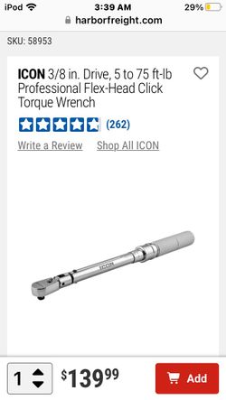 ICON 3/8 in. Drive Flex-Head Click Torque Wrench