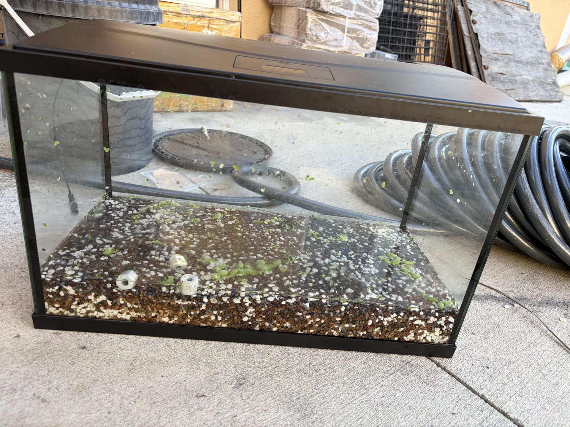 10 Gallon TopFin Aquarium – Full Setup (Light, Filter, Heater, Gravel & Decor)