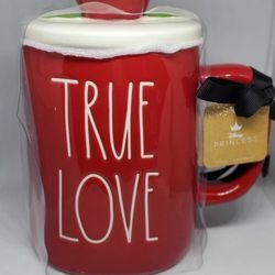 Disney Rae Dunn True Love Mug With Rose Topper