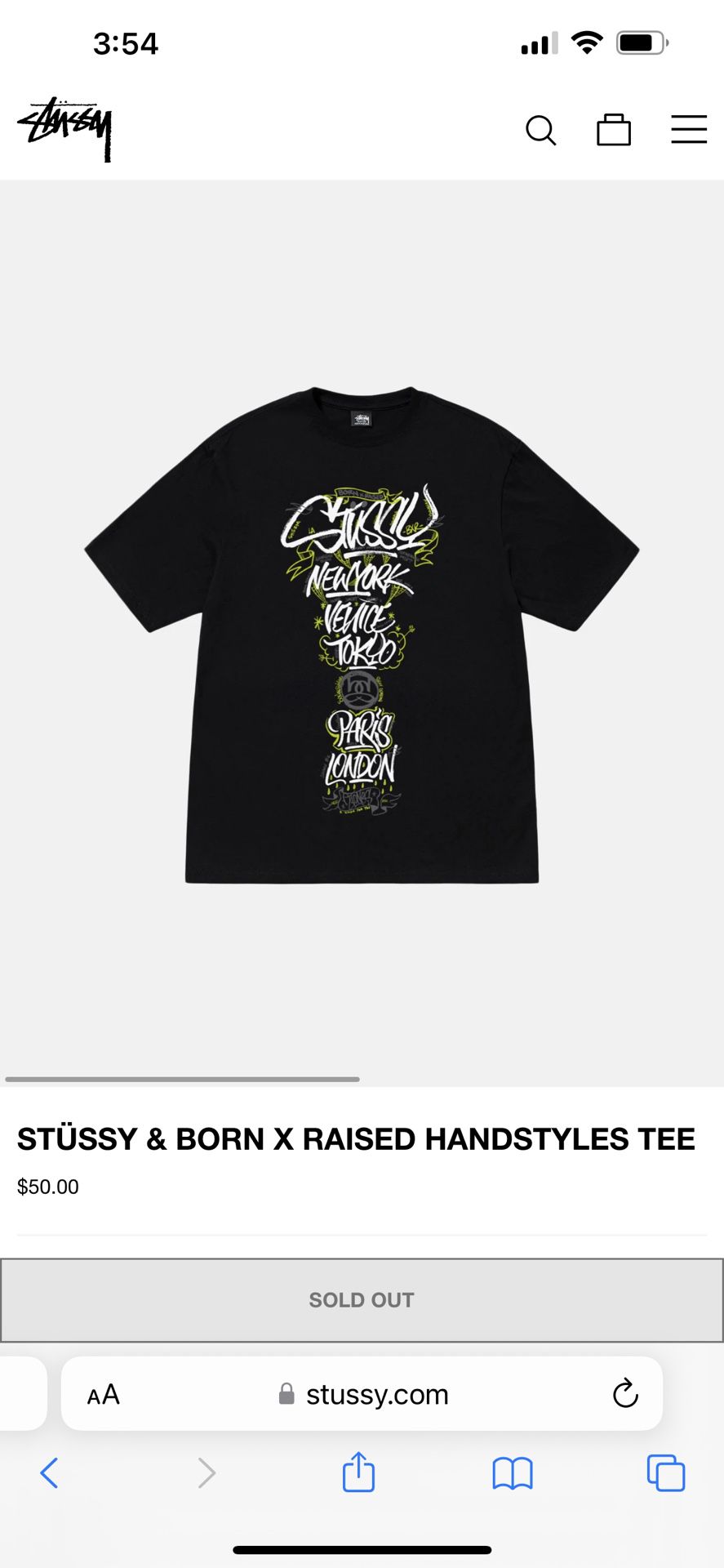 Stussy Born X Raised Tee Shirt for Sale in Los Angeles, CA - OfferUp