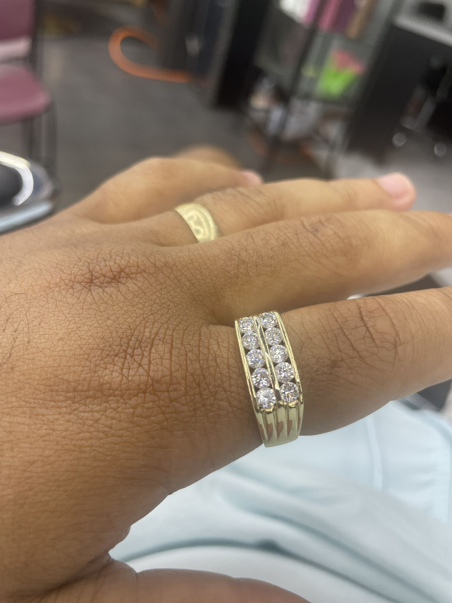 14k Gold Ring With Diamonds