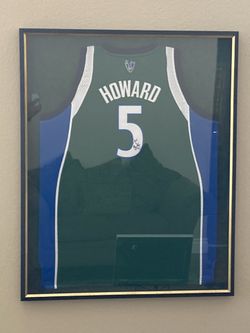 Josh Howard Signed Jerseys/Swede Leather Lined Frame($600 On Framing)