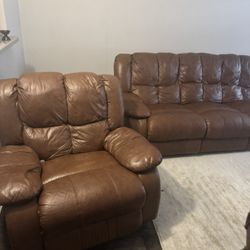 Sofa Set. Couch, Love Seat, And Lazy Boy Set