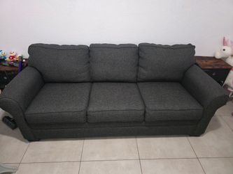 Dark Gray 3-Seat Fabric Sofabed QUEEN!