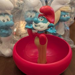 New Smurf Movie Drink Holders And Pop Corn Bucket 