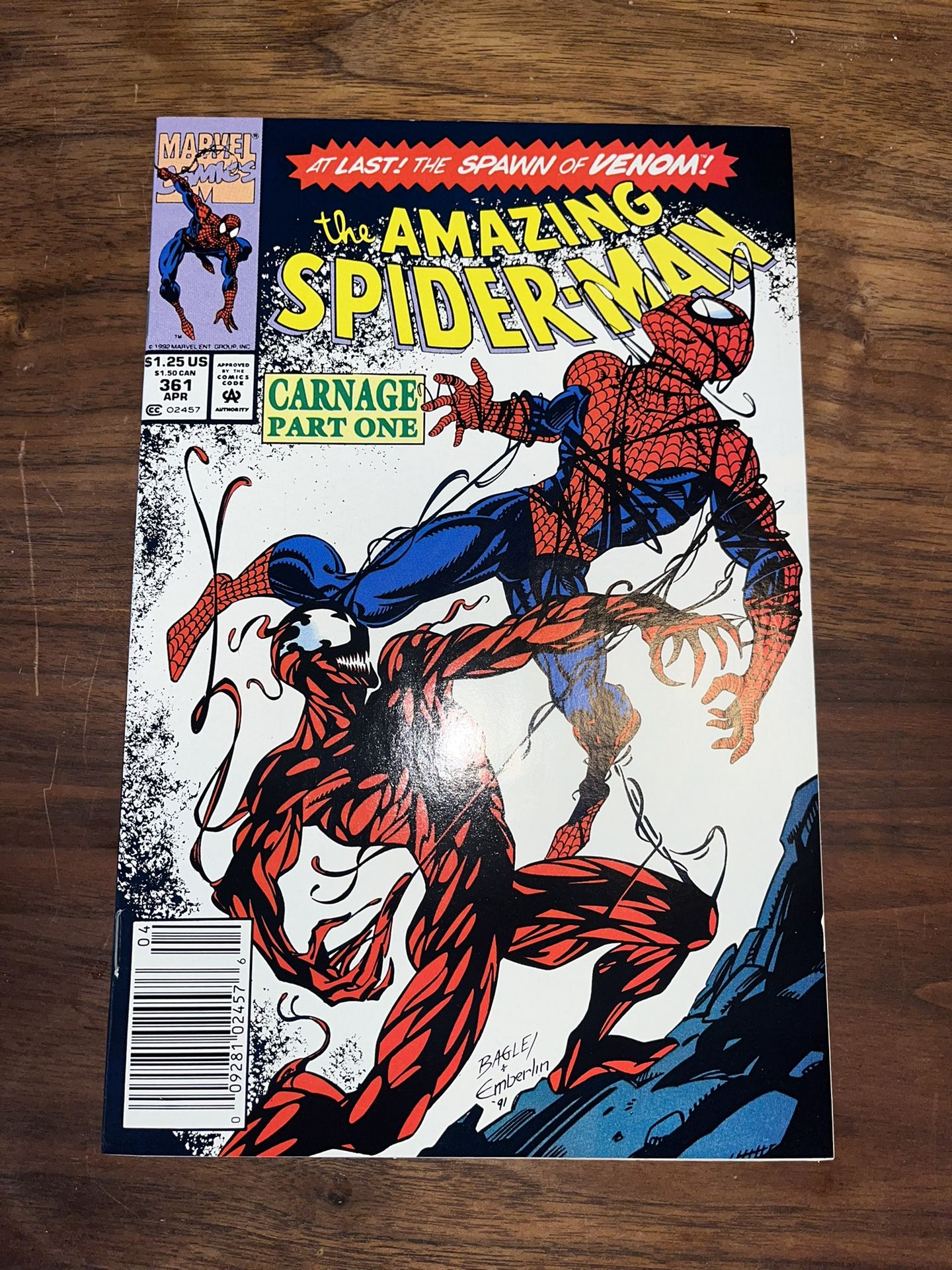 The Amazing Spider-Man 361 Newsstand NM condition 9.8? No Spine Ticks Or Color Breaks Newsstand Comic Book