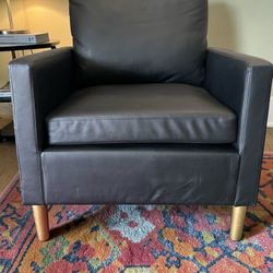 Faux Leather Arm Chair 