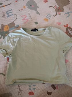 Lime green crop top
