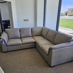 Chateau D'Ax Italian Leather Sectional - Arond