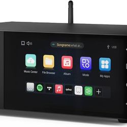 DM100 Music Streamer 5.5" LCD Touchscreen with 8+64GB, Supports DLNA, AirPlay, NAS and Cloud Storage Multiple Playback Ways, Bluetooth 5.4 Streamer Wo