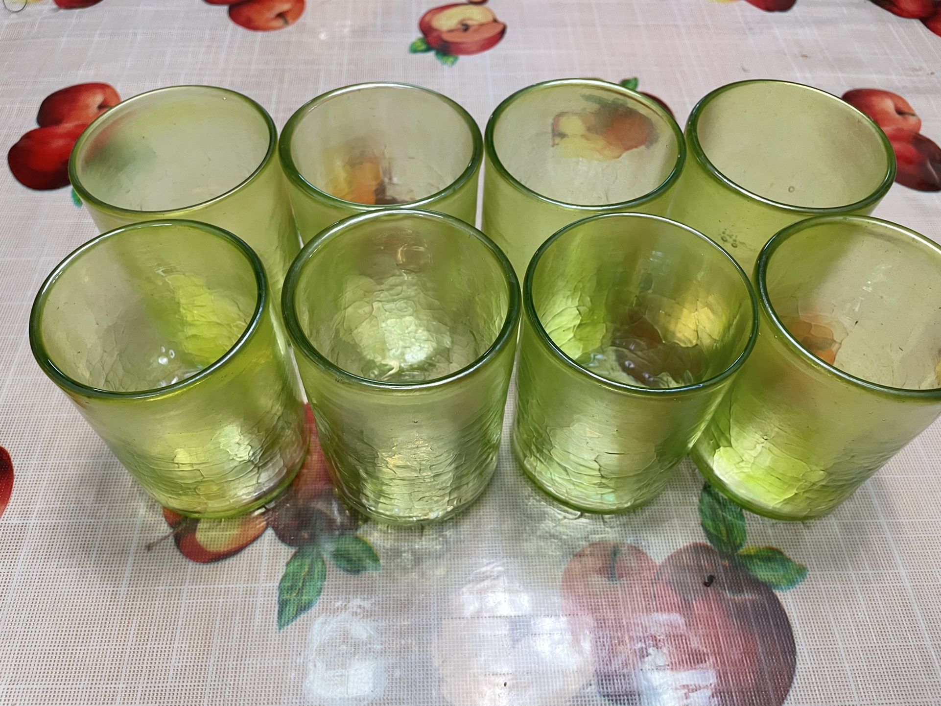 Magic Sands Iridescent Glass Cups Set 8