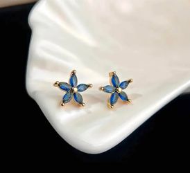 Aretes súper elegantes plata de ley 925 chapado en oro