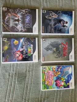 5 Wii Games Star Wars Resident Evil  Zelda Super Mario Galaxy More