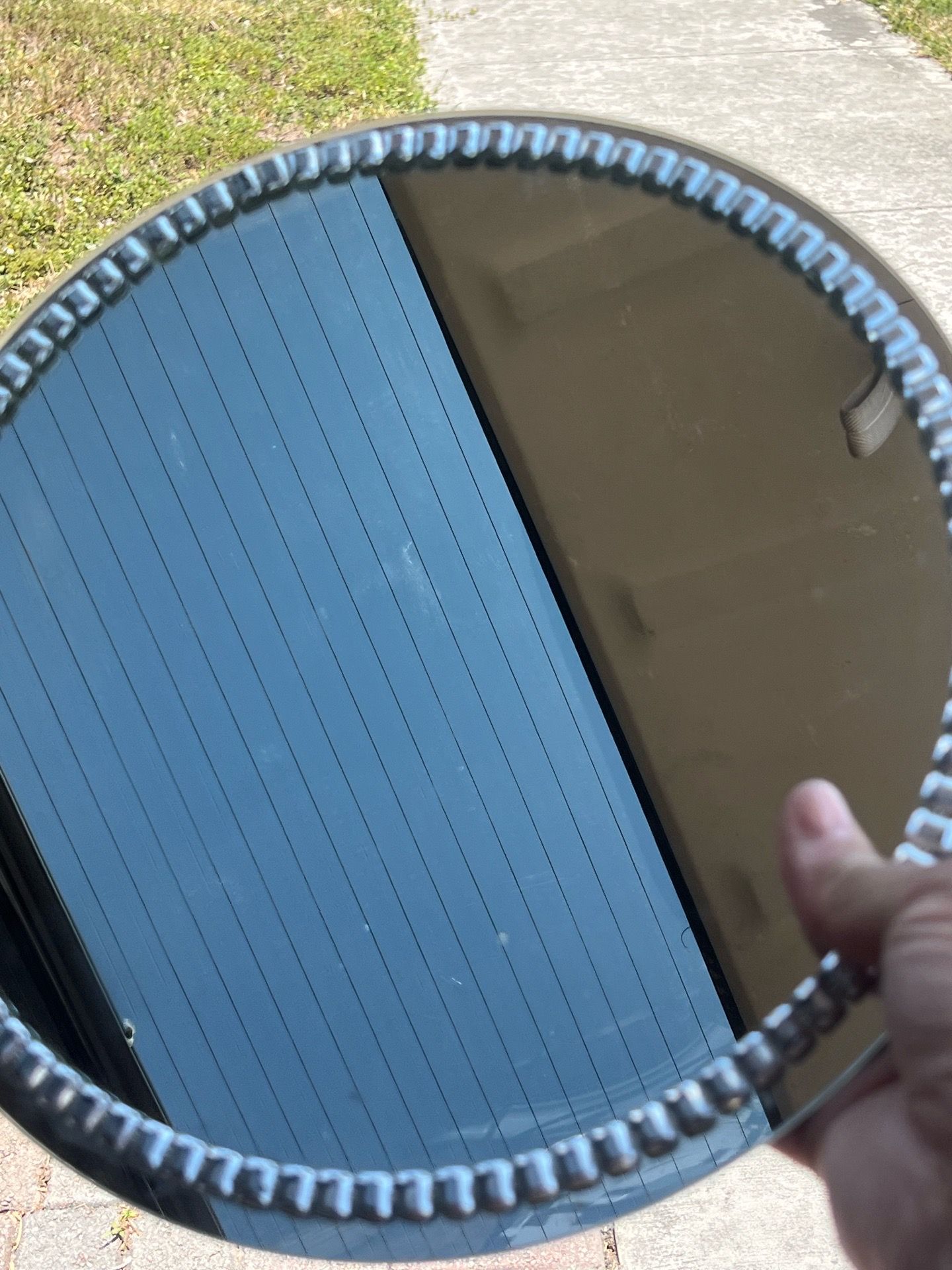 Mirror big round center pice plate