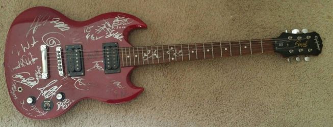 Autographed Epiphone SG Special Guitar