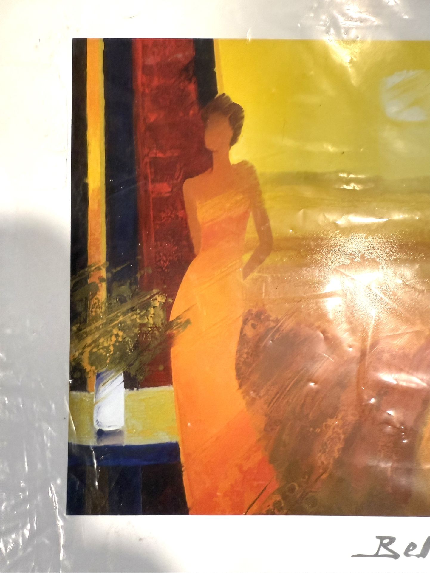 Dans la Maturite des Bles  Print Certificate of Authenticity signed by Artist Emile Bellet Litho