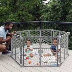 Regalo Plastic Extra Super Wide Superyard 6 Panel Baby Gate Play Yard Pet Gate 