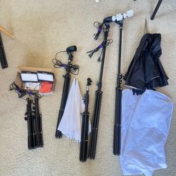 LINCO Photo Video Studio Light Kit + UBeesize LED Video Light Kit