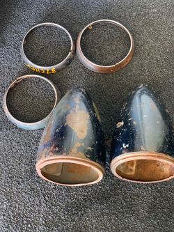 1937 Chevy headlight buckets and trim