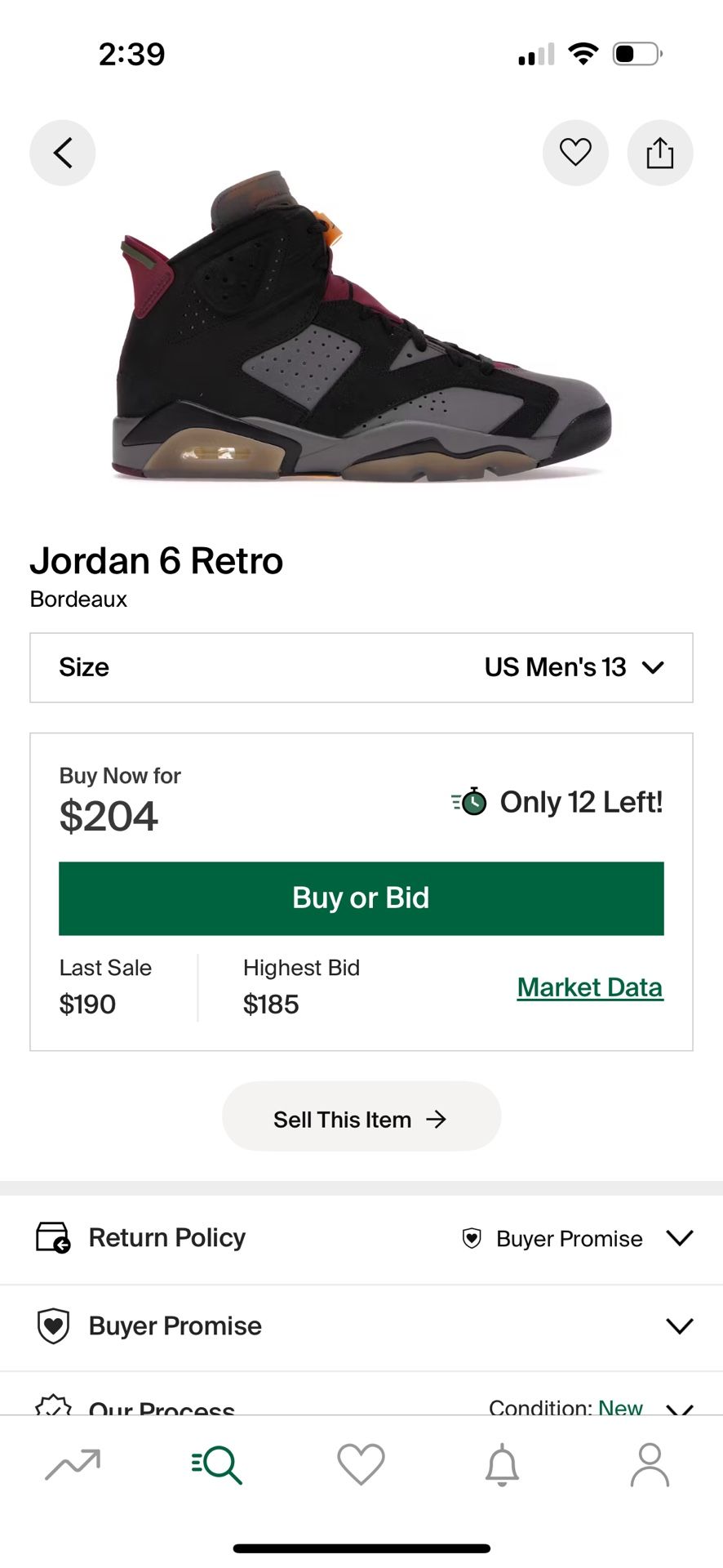 🔥🔥🔥Retro Jordan 6 Bordeaux🔥🔥🔥