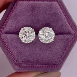 6mm Grade D VVs1 Earring Studs 💎