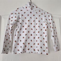 Girl’s Nordstrom Halloween Pumpkins Turtleneck Long Sleeve Shirt Top – Sz 3 or 4