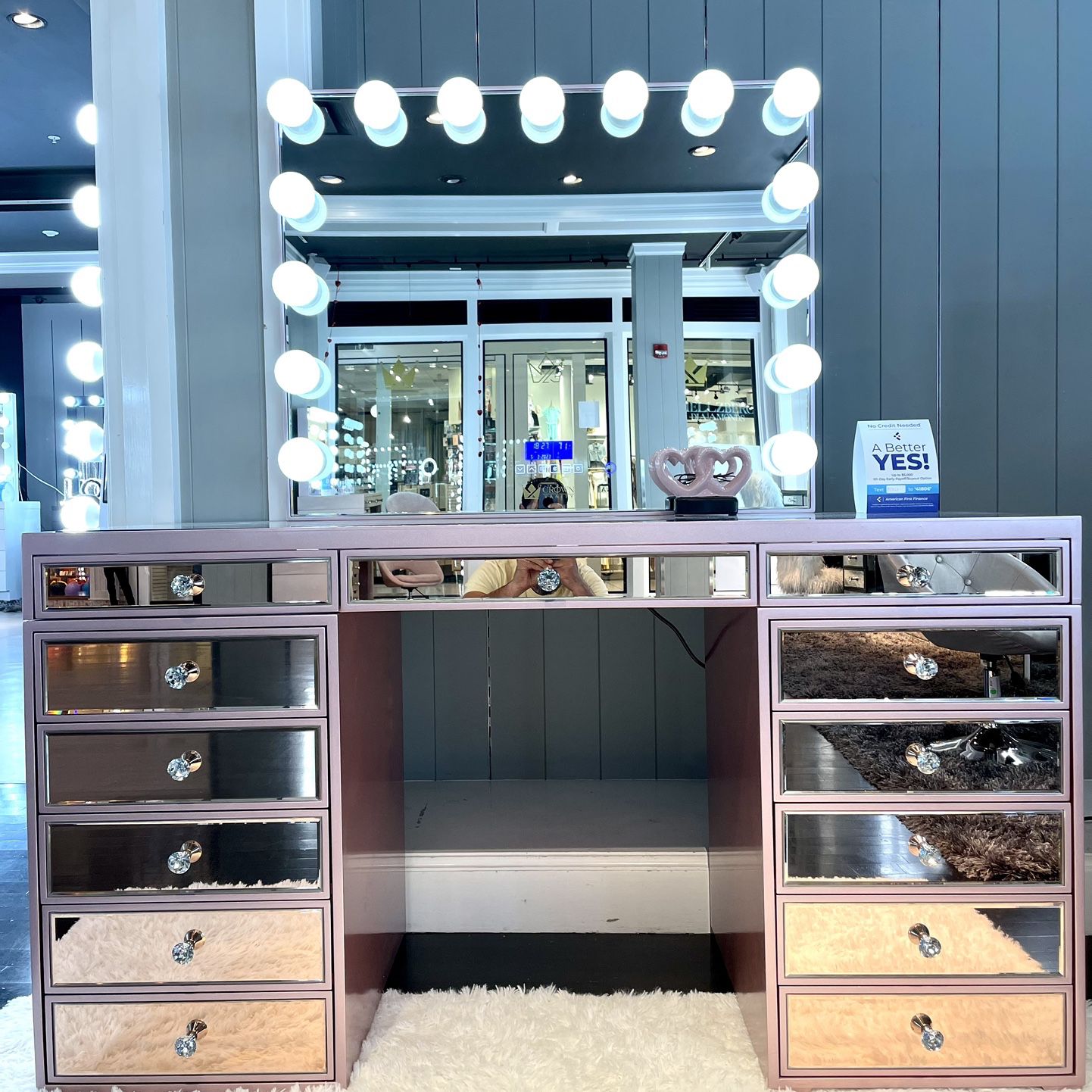 Hollywood Makeup Vanity with Bluetooth Speakers