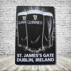 Guinness Vintage Style Antique Collectible Tin Metal Sign Wall Decor