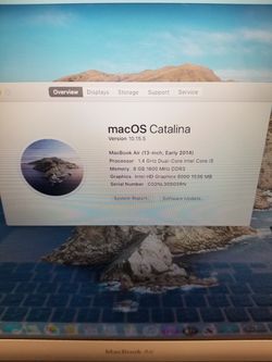 2014 Apple MacBook Air 13.3" i5 8GB RAM 256GB SSD Webcam WiFi Bluetooth macOS Catalina