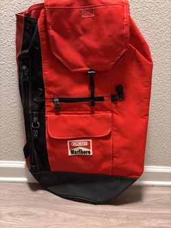 Marlboro Unlimited Drawstring Red Duffel Shoulder Bag Backpack LRG Vintage 90’s