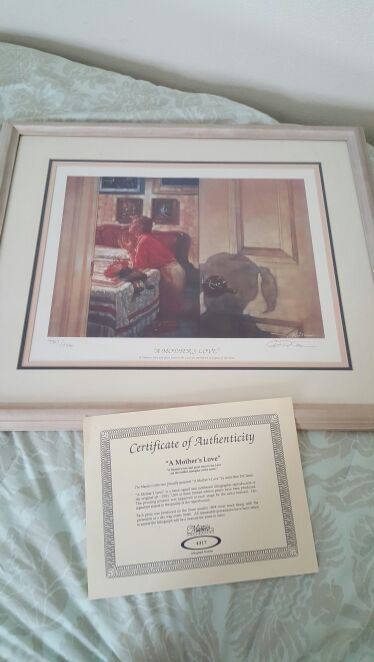 A mother's love by Ron Dicianni painting framed