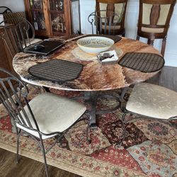 Beveled glass Table And Chairs