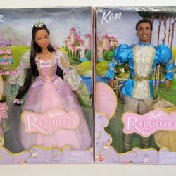 Barbie as Rapunzel & Ken as Prince Stefan (2001, Mattel) Both New in Box, Unopened! Very Good Cond! African American Barbie Dolls! Rare!